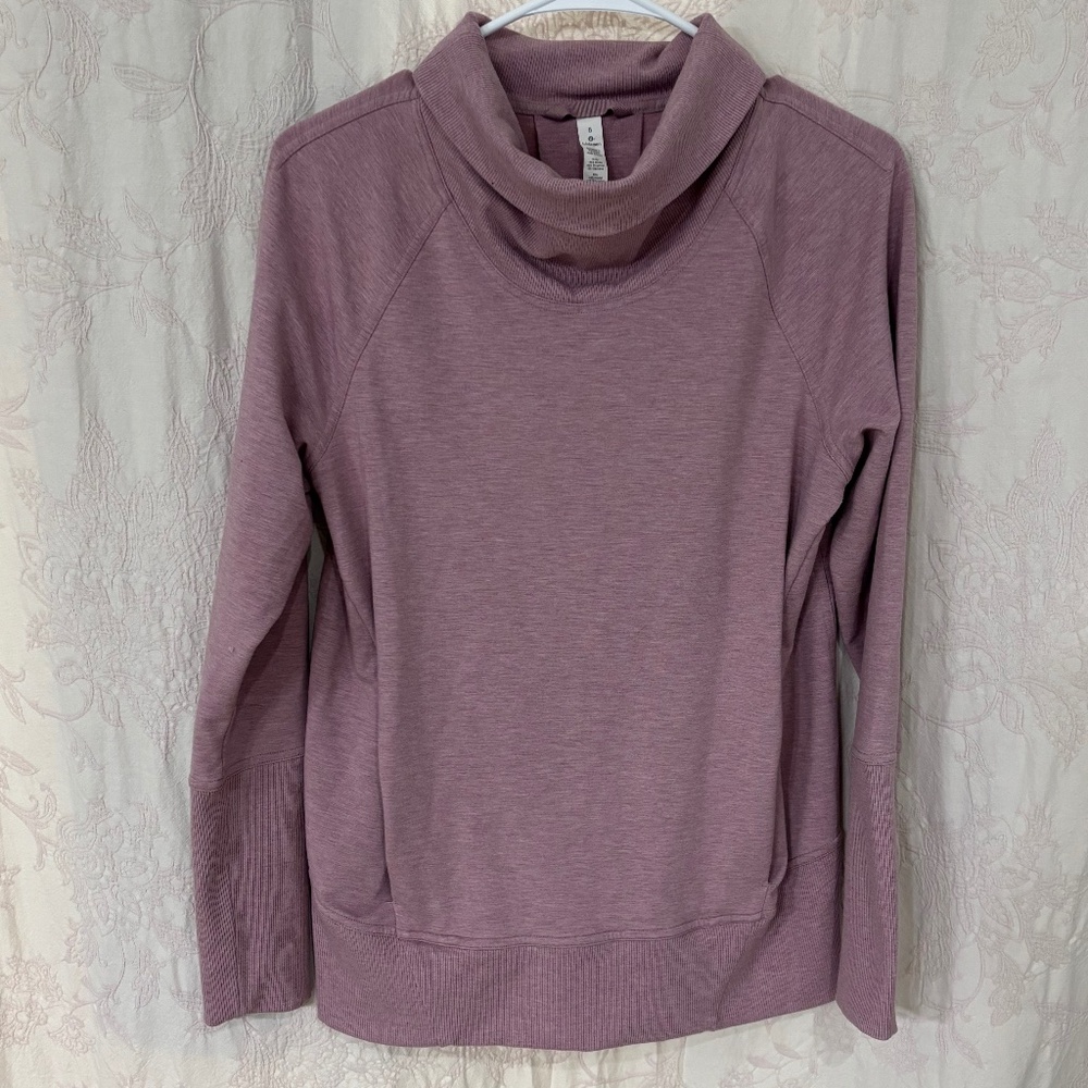 Lululemon Woman’s High Lines Pullover Heathered Vintage Mauve Size 6